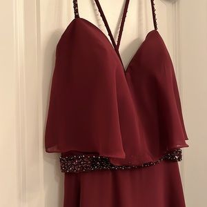 Elegant burgundy gown